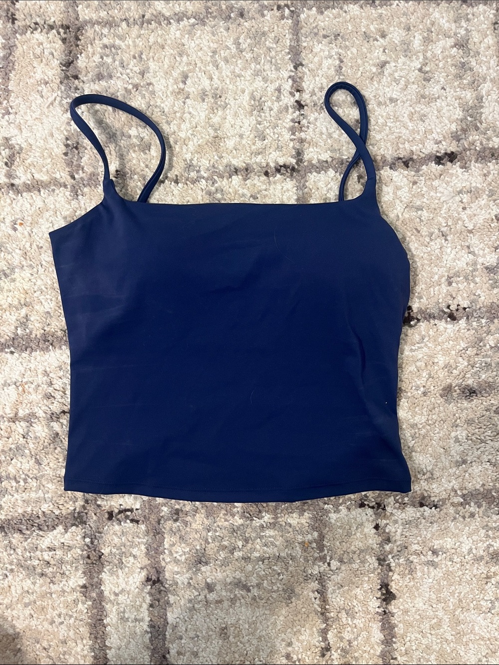 NWOT- Navy Strappy Women's Cami Tank Top with built in bra